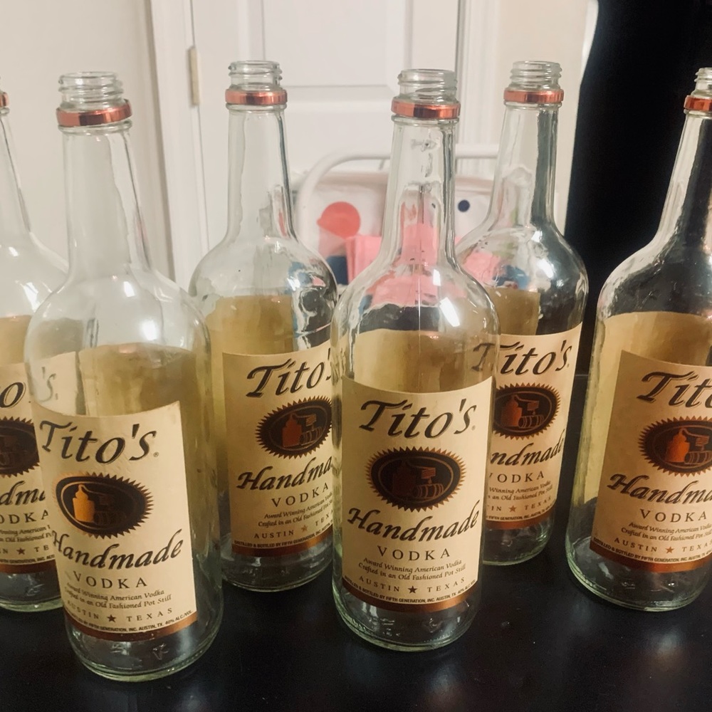 Tito’s vodka bottles-set of 6